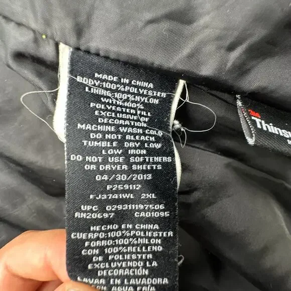 Dickies Performance System Thinsulate Jacket Men 2XL Collared Neon Yellow - Picture 6 of 14